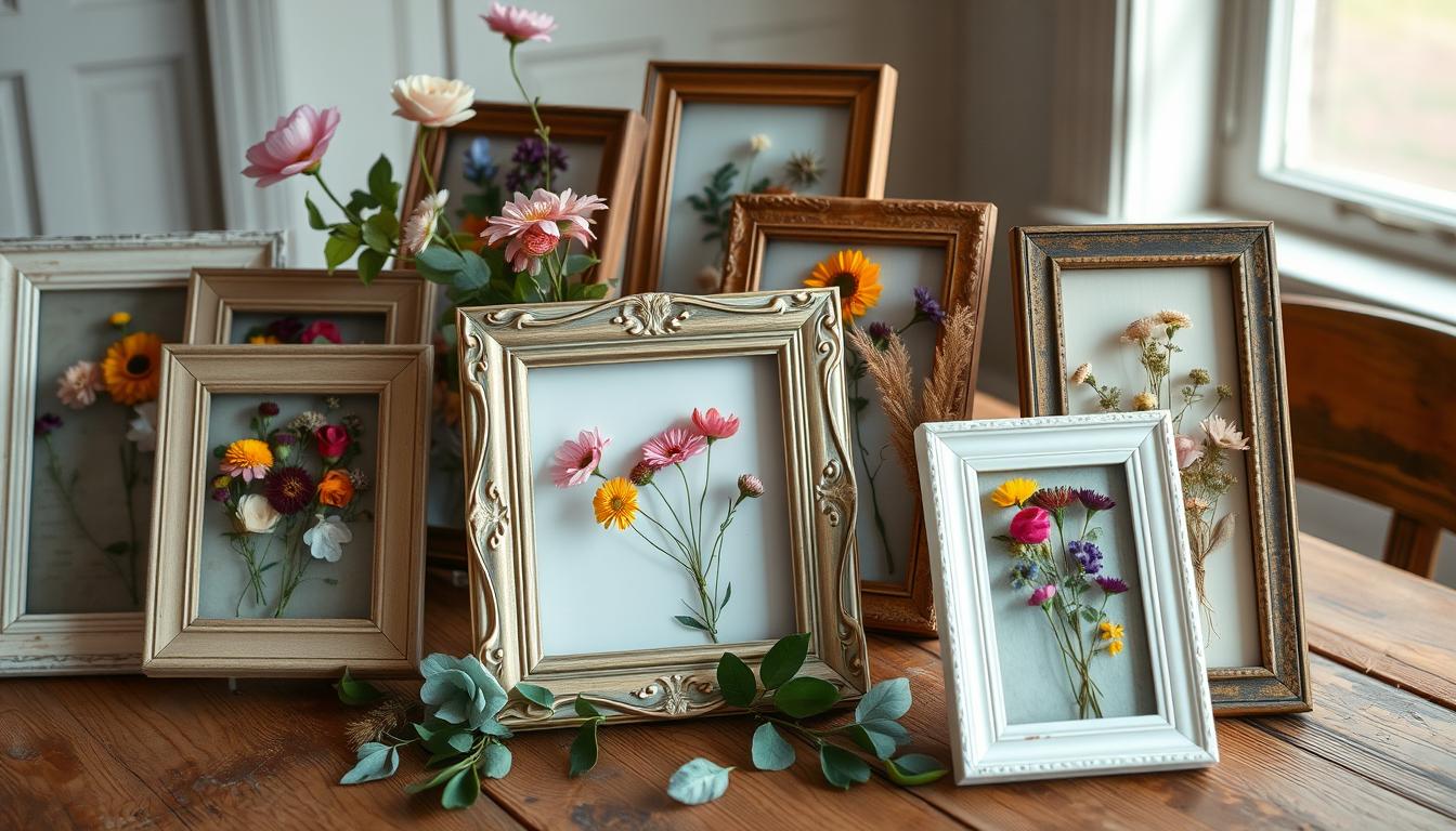 DIY Vintage Pressed Flower Picture Frames