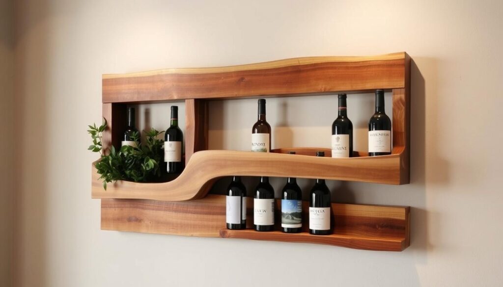 DIY wine wall rack