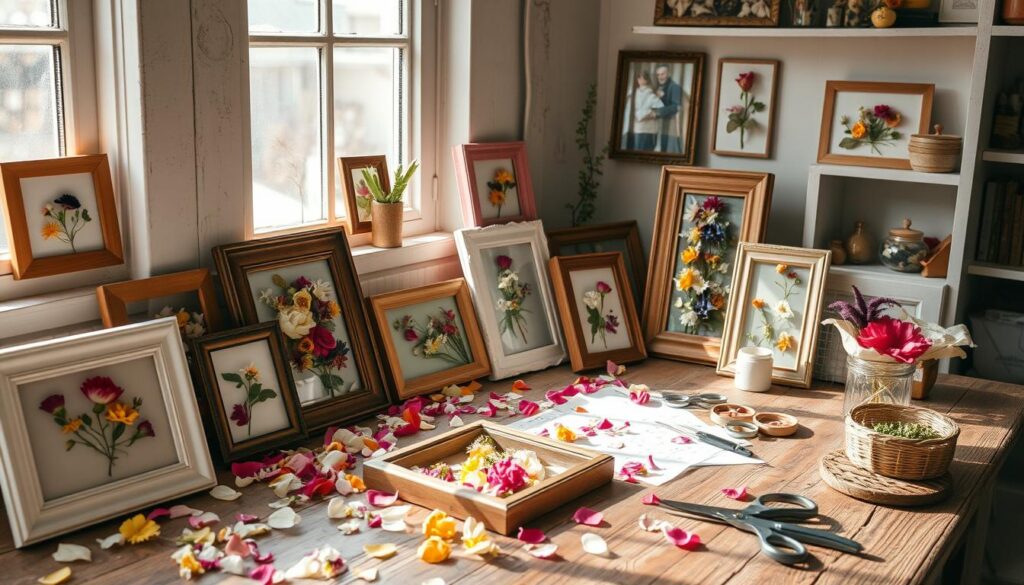 assembling DIY flower frames