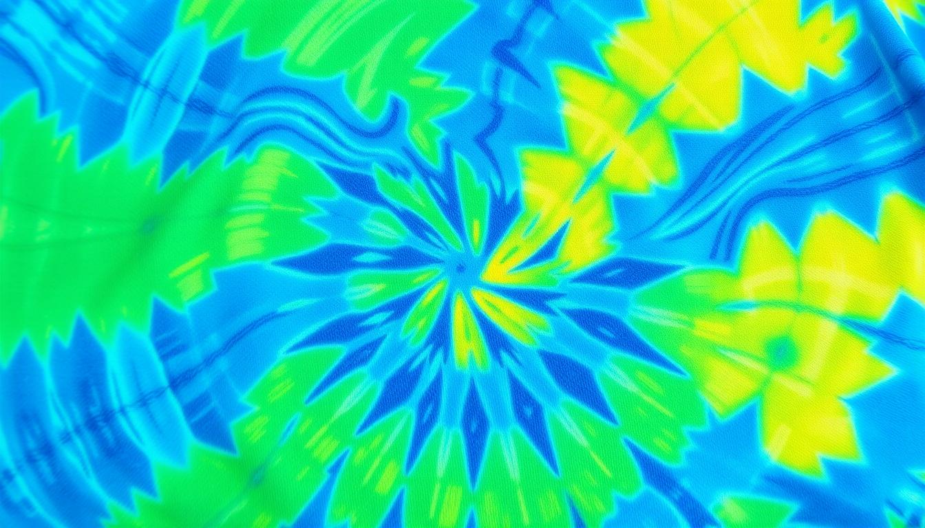 blue and green spiral tie dye