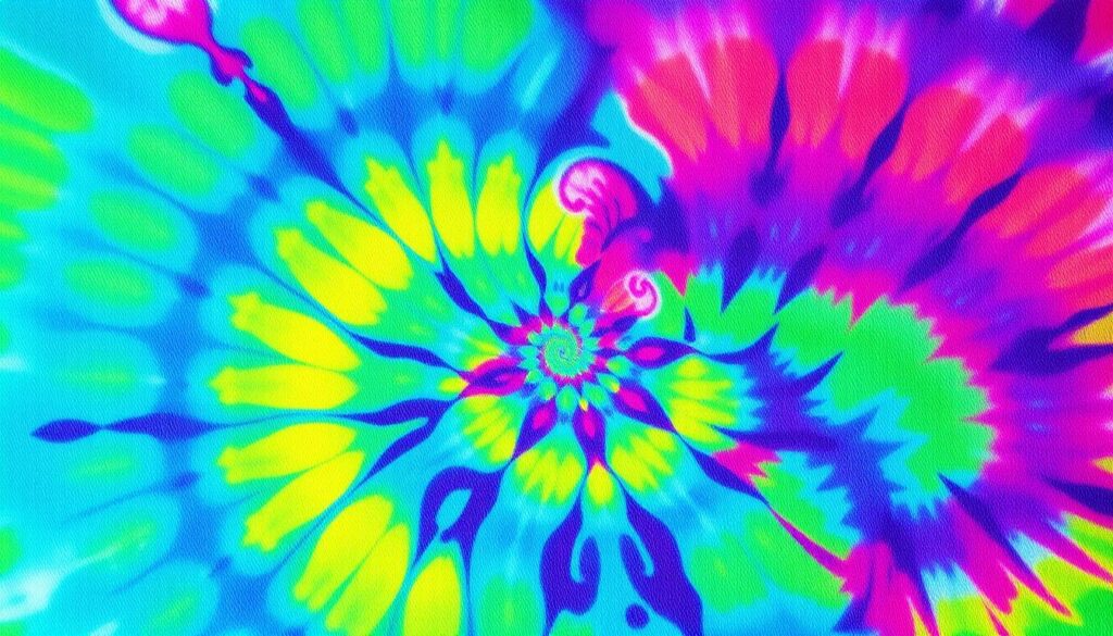 colorful spiral tie dye design