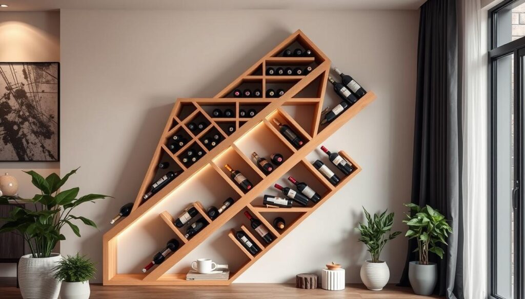 diagonal wine rack