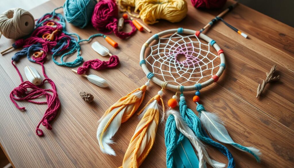 how to make a dreamcatcher with yarn, how to make a dreamcatcher without a hoop