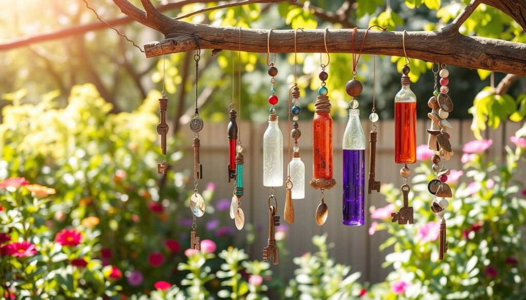 how to make a wind chime using recycled materials