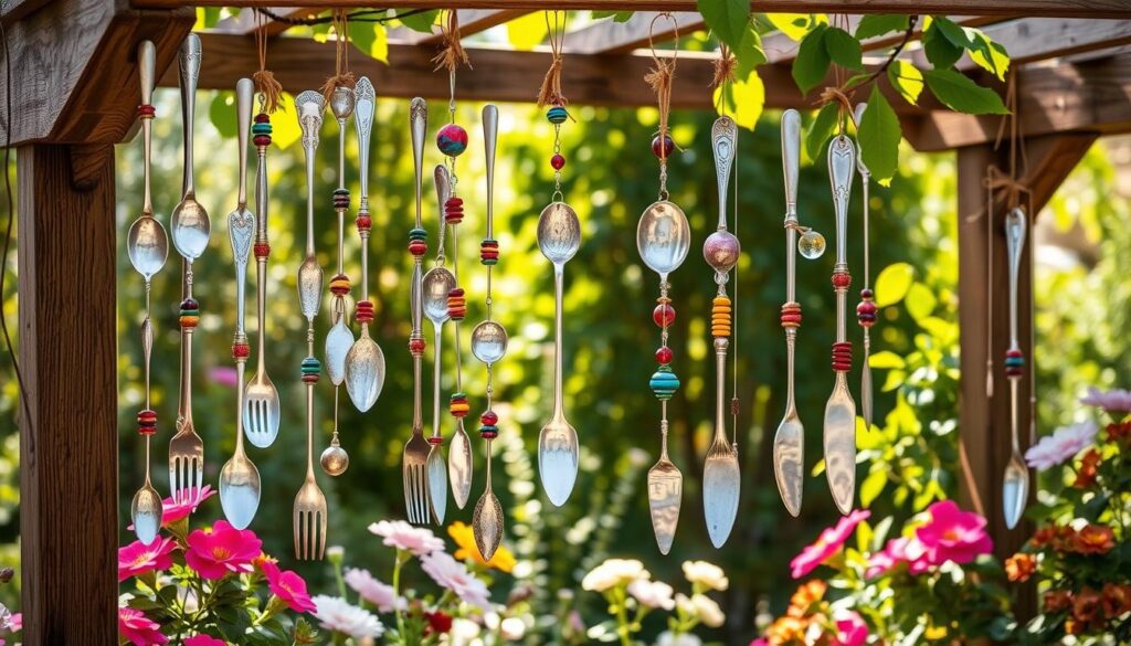 how to make wind chimes from silverware