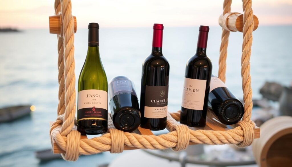 nautical rope wine rack